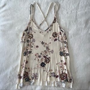 American Eagle floral top XXS